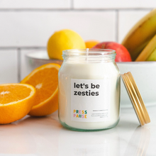 Load image into Gallery viewer, Let&#39;s Be Zesties Soy Wax Candle - 60h | Sweet Orange | Press Pause Candles
