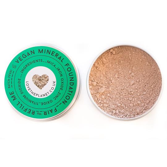 Plastic-Free Foundation - Love The Planet - Mineral Foundation - Fair - Life Before Plastik