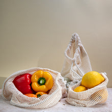 Load image into Gallery viewer, x3 Mesh Produce Bags - Mixed Sizes - Life Before Plastik

