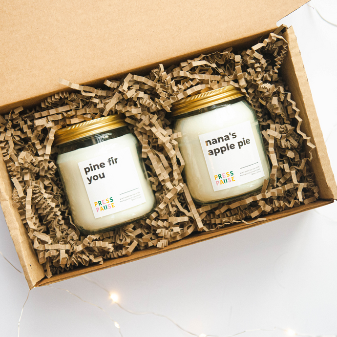 Natural Soy Wax Candle Gift Set | Press Pause Candles | Life Before Plastic