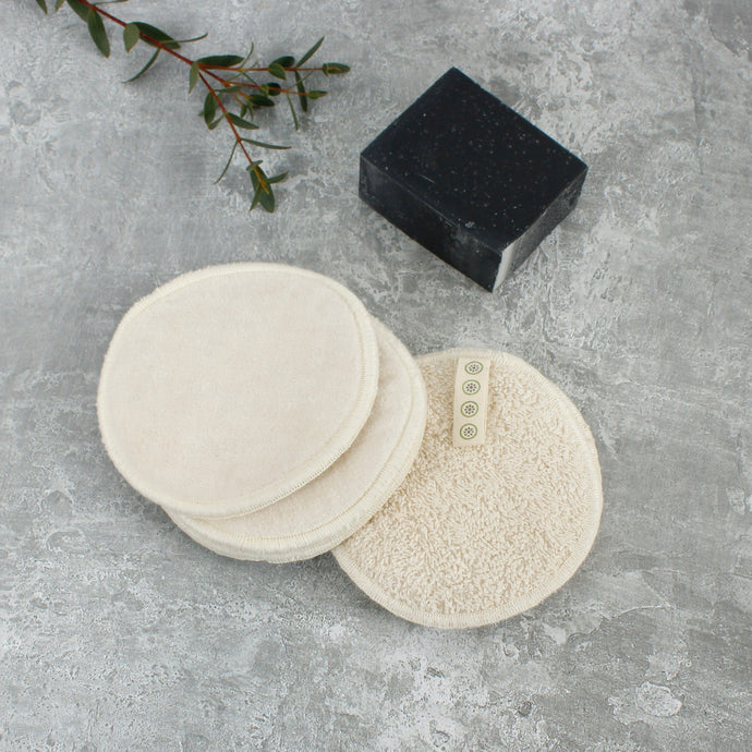 Organic Cotton Facial Pads (5 Pack) - Velvet | A Slice of Green | Life Before Plastic