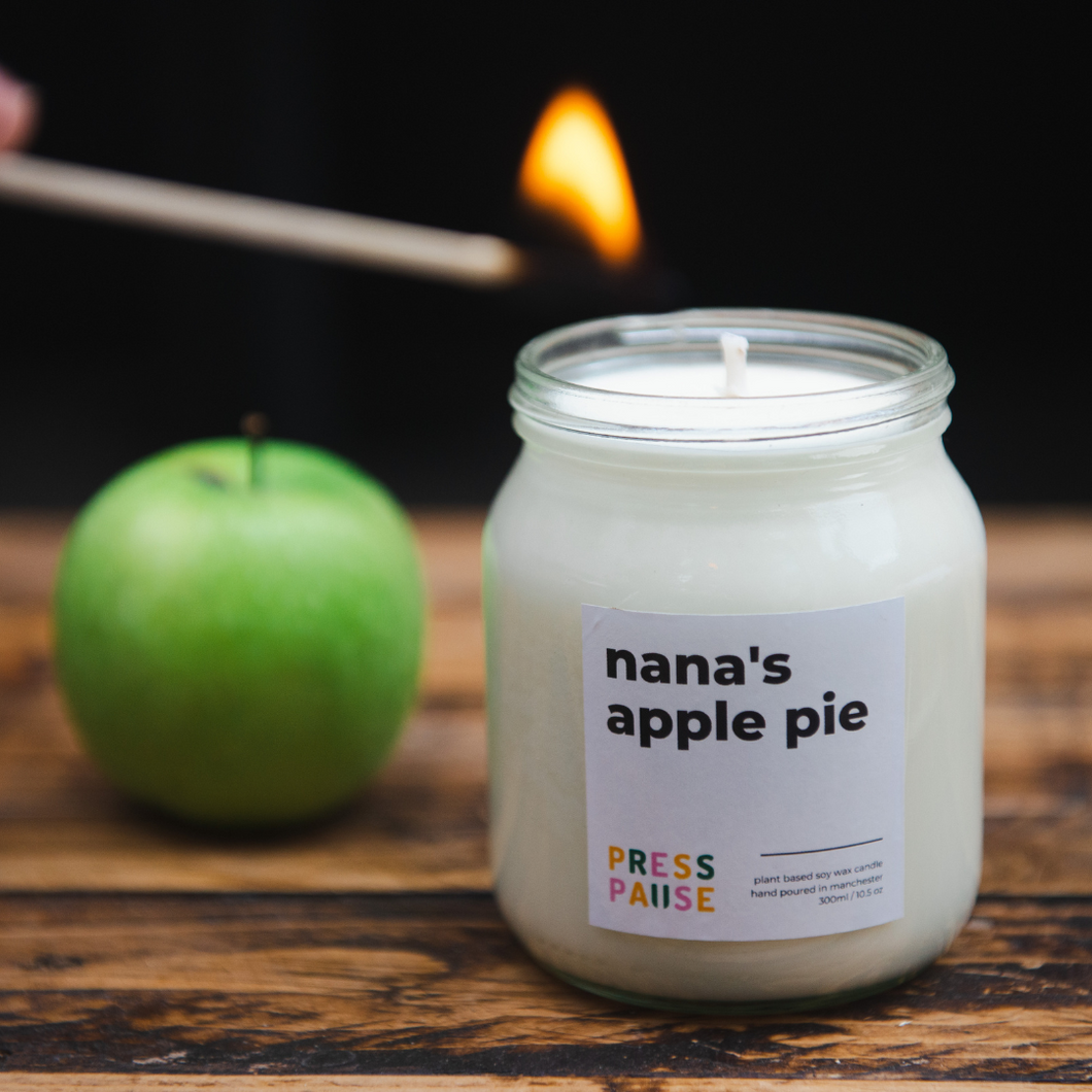 Nana's Apple Pie Soy Wax Candle | Press Pause | Life Before Plastic