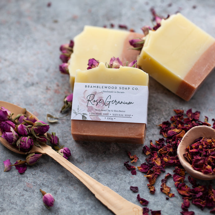 Rose Geranium Soap - Bramblewood Soap Co - Life Before Plastic