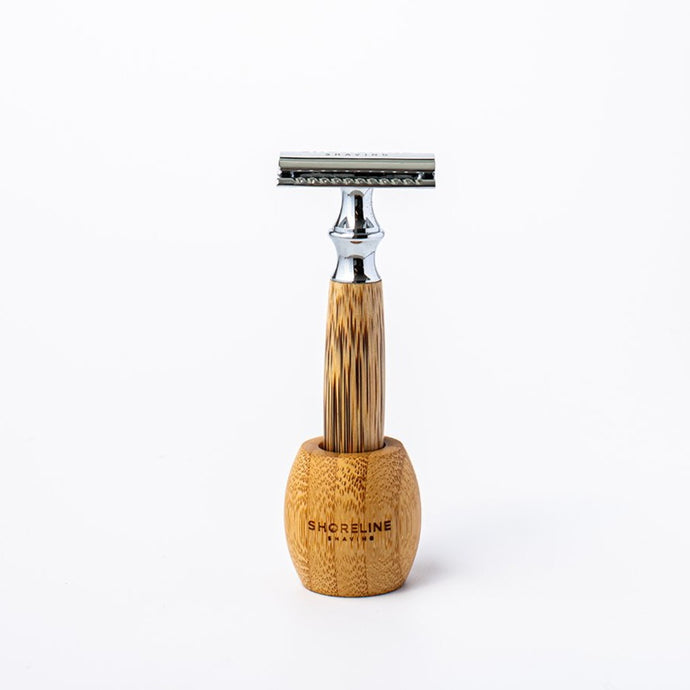 Shoreline Shaving - Safety Razor Stand Bamboo - Life Before Plastik