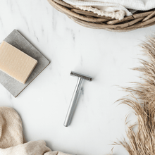Load image into Gallery viewer, Metal Safety Razor - Silver | Shoreline Shaving | Life Before Plastic
