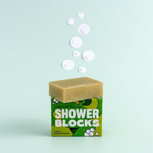 Load image into Gallery viewer, Shower Blocks Lime &amp; Sandalwood Solid Shower Gel - Life Before Plastik
