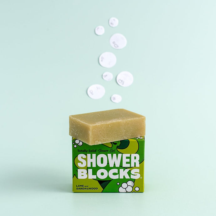 Shower Blocks Lime & Sandalwood Solid Shower Gel - Life Before Plastik