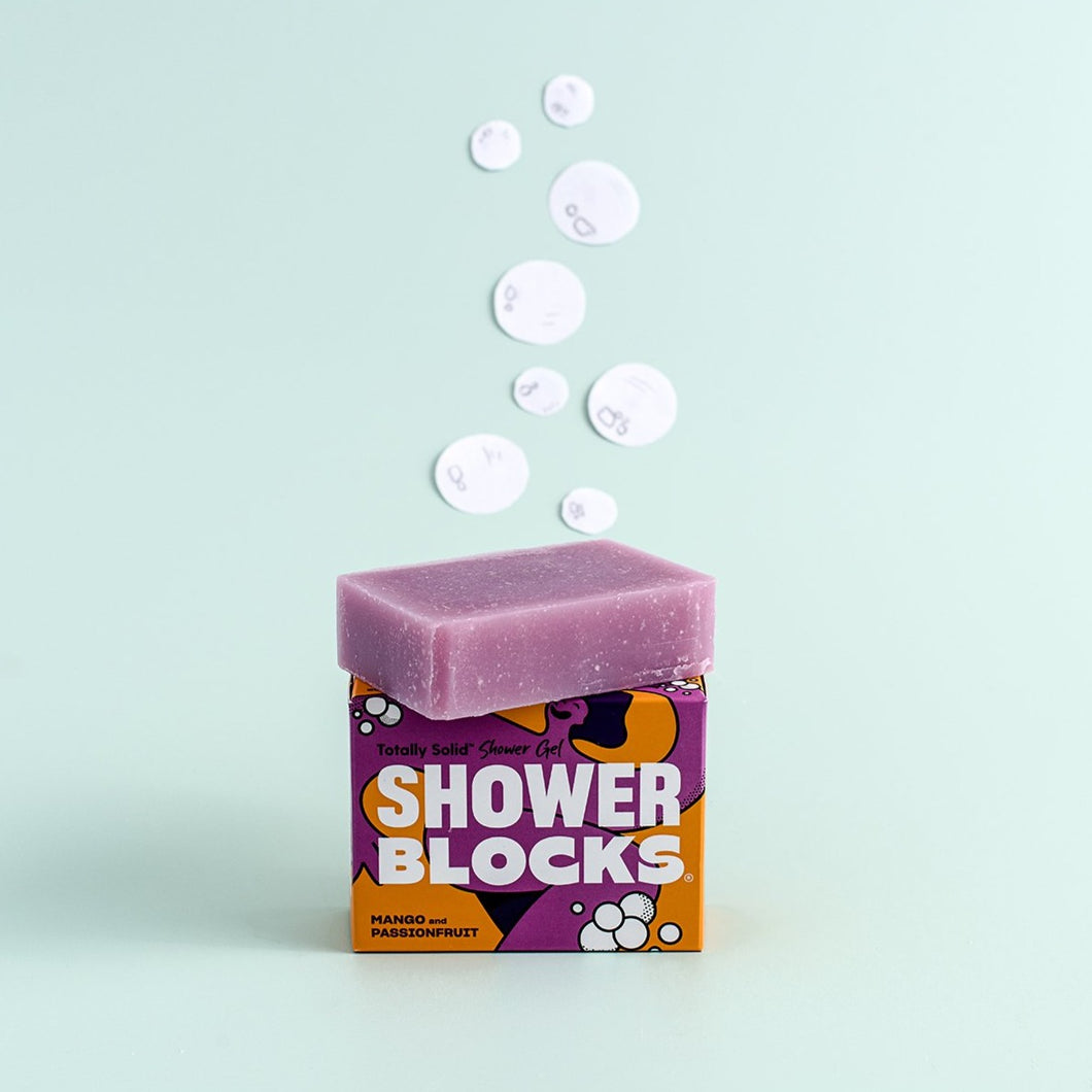 Shower Blocks Mango & Passionfruit Solid Shower Gel - Life Before Plastik