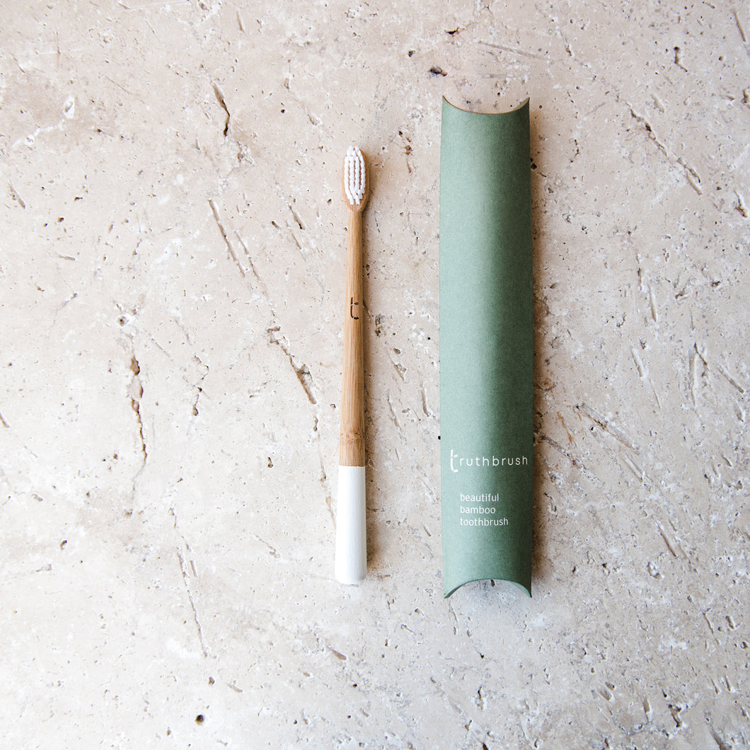 Bamboo Toothbrush (Cloud White) - Life Before Plastik