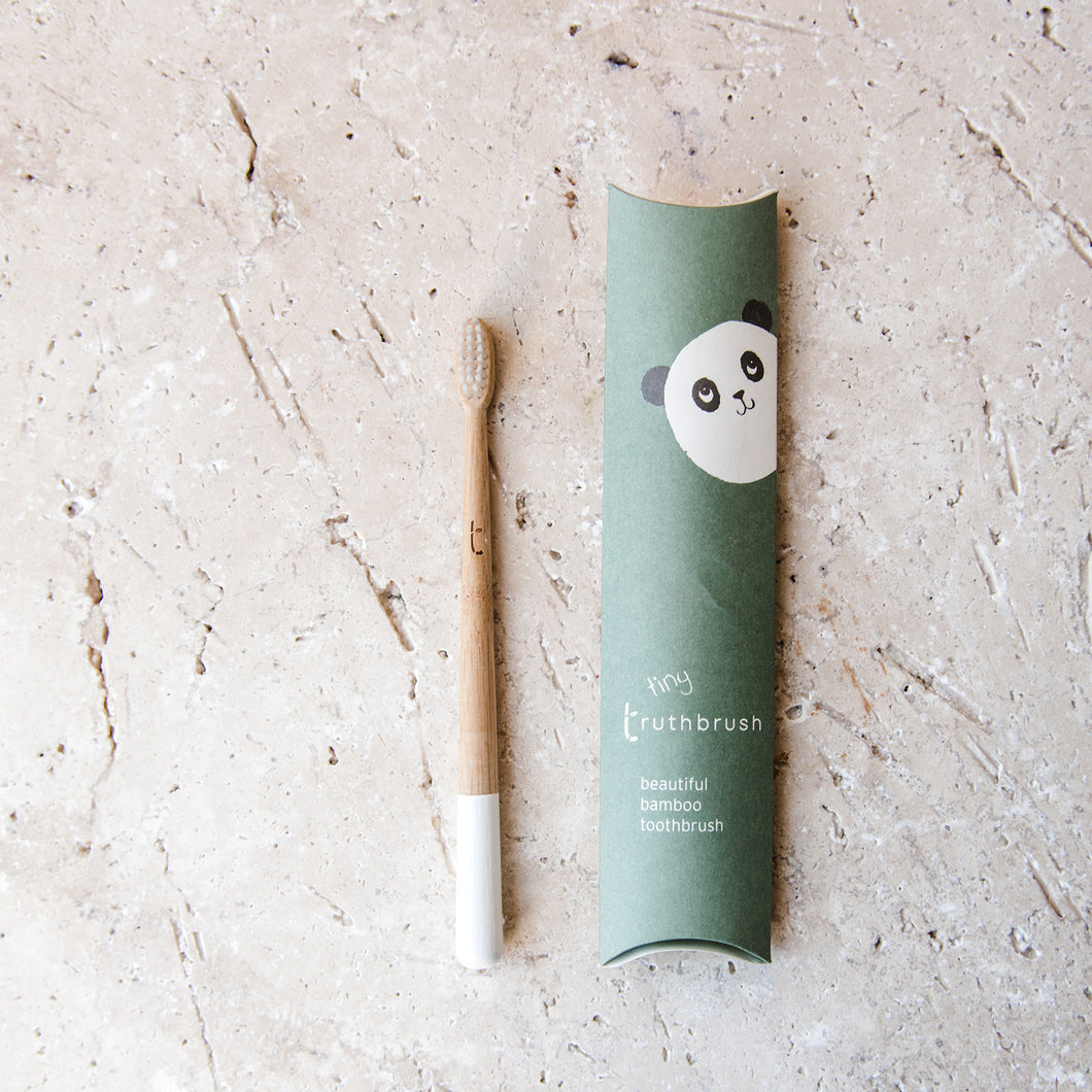 Bamboo Kids Toothbrush (Cloud White) - Life Before Plastik