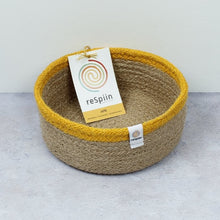 Load image into Gallery viewer, Yellow/Natural Jute Basket - ReSpiin - Life Before Plastik
