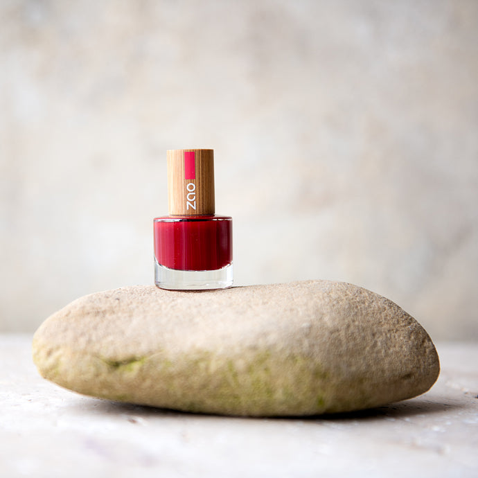 Zao Makeup Nail Polish - Passion Red - Life Before Plastik