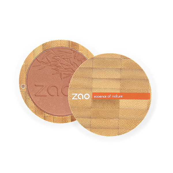 Zao Makeup Compact Blush - Golden Coral - Life Before Plastik