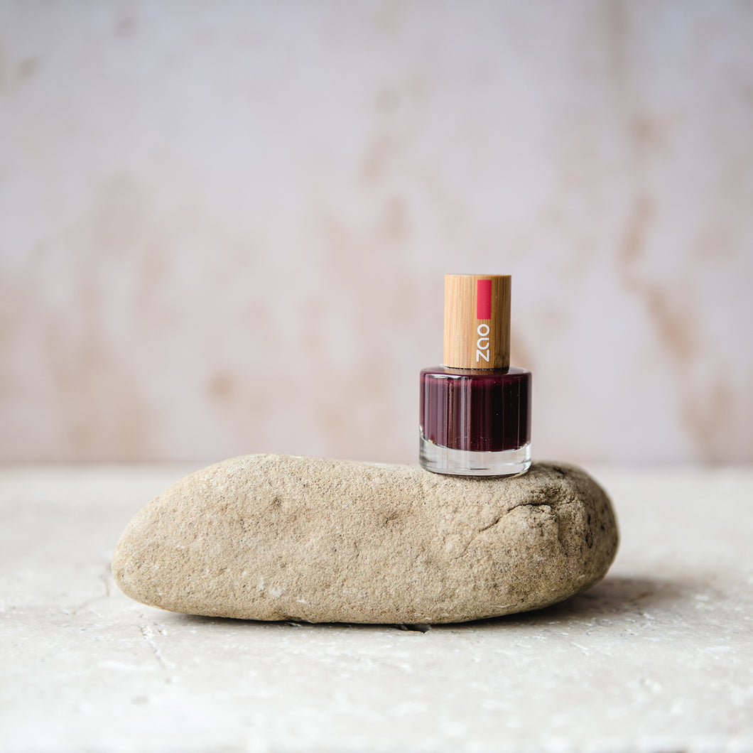 Zao Makeup Nail Polish - Black Cherry - Life Before Plastik