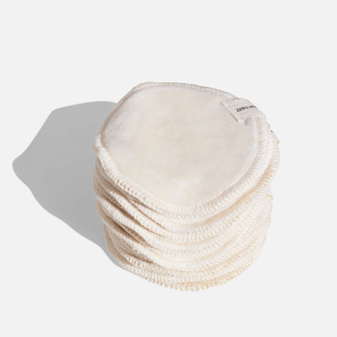 Zero Waste Club Organic Cotton Make Up Remover Pads & Wash Bag - Pack of 16 - Life Before Plastik