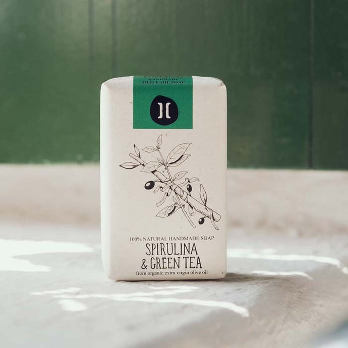 Helleo - Spirulina & Green Tea Olive Oil Soap - Life Before Plastic