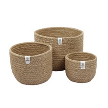 Load image into Gallery viewer, Respiin Tall Jute Basket x3 Set - Natural - Life Before Plastik
