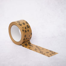 Load image into Gallery viewer, Tape It Shut - Biodegradable Paper Tape with Stars (50mm) - Life Before Plastic
